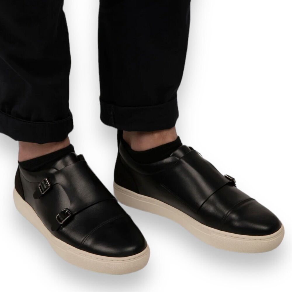 Matt And Nat Shoes Mens 10‎ Black Oscar Vegan Sneakers Buckle Slip On